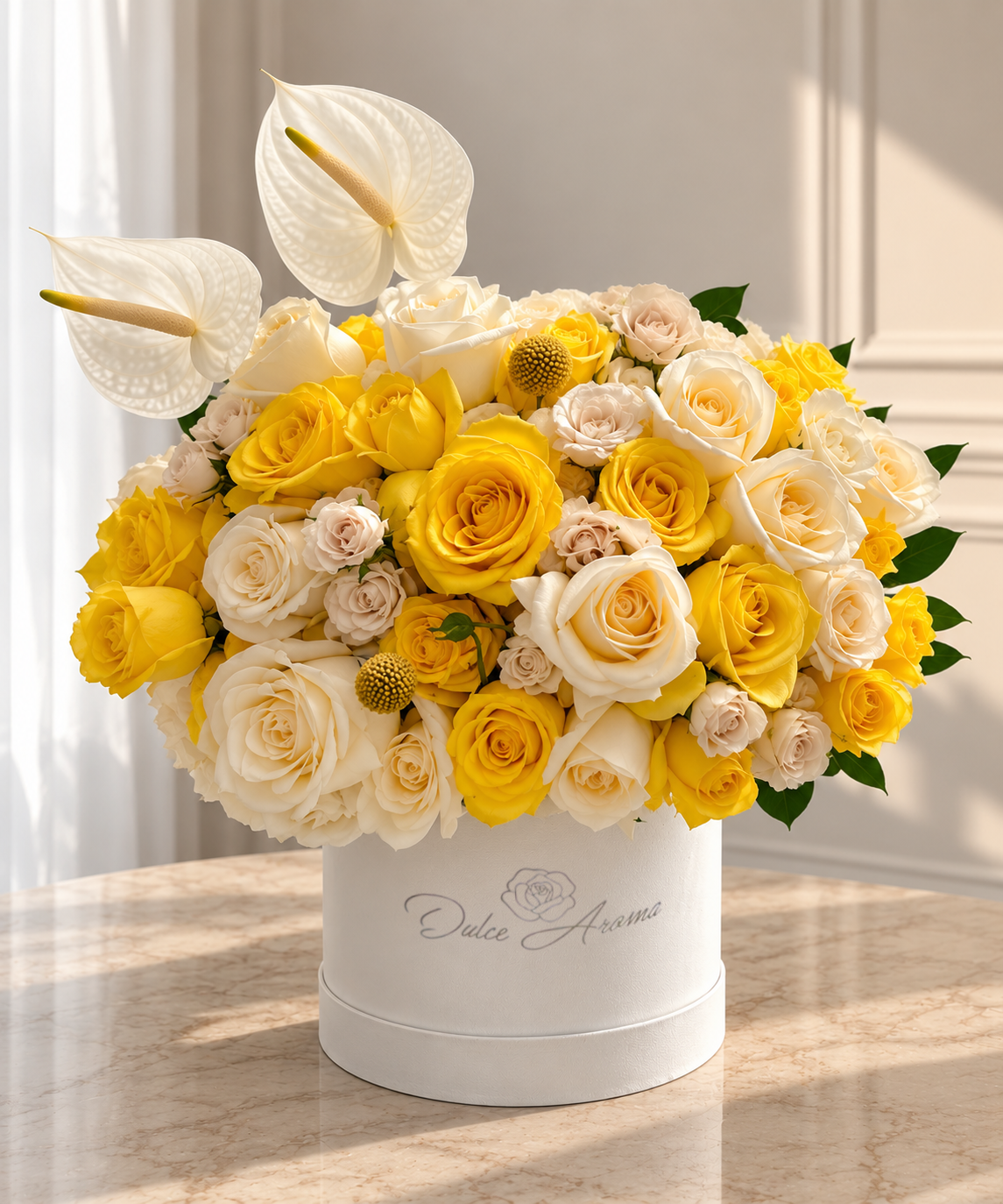 Esfera Elegante "FLORES AMARILLAS"