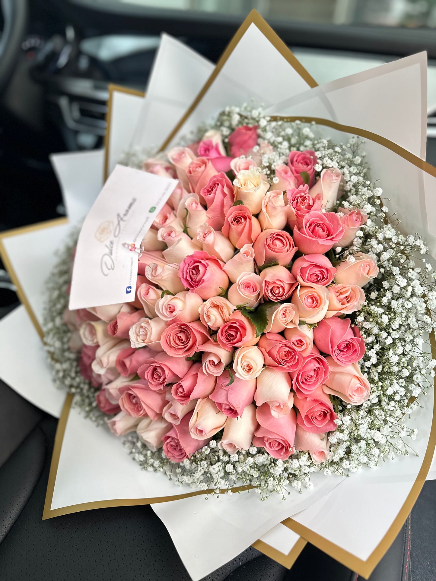 Ramo 100 Rosas y gypso