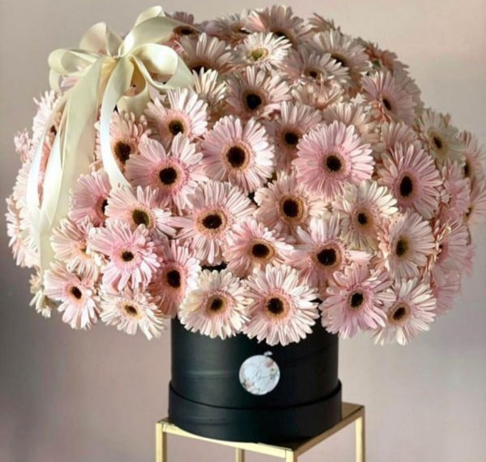 Caja Circular Gerberas