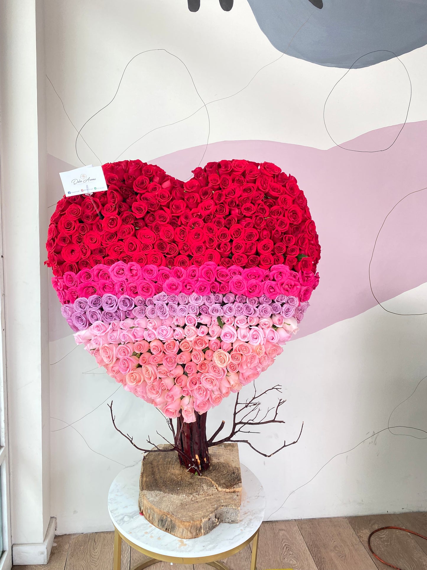 Corazón en tronco