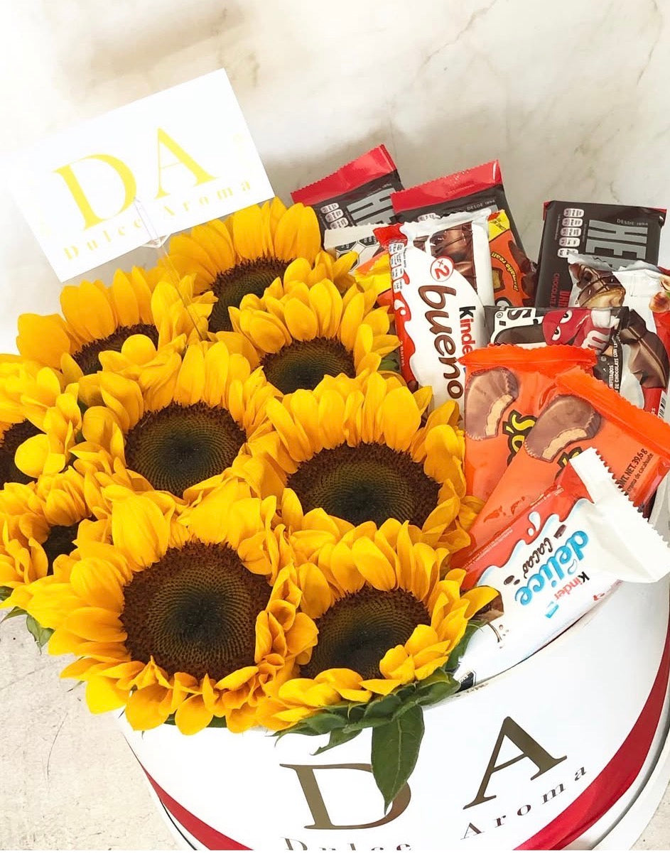 Caja Circular Girasol Dulce