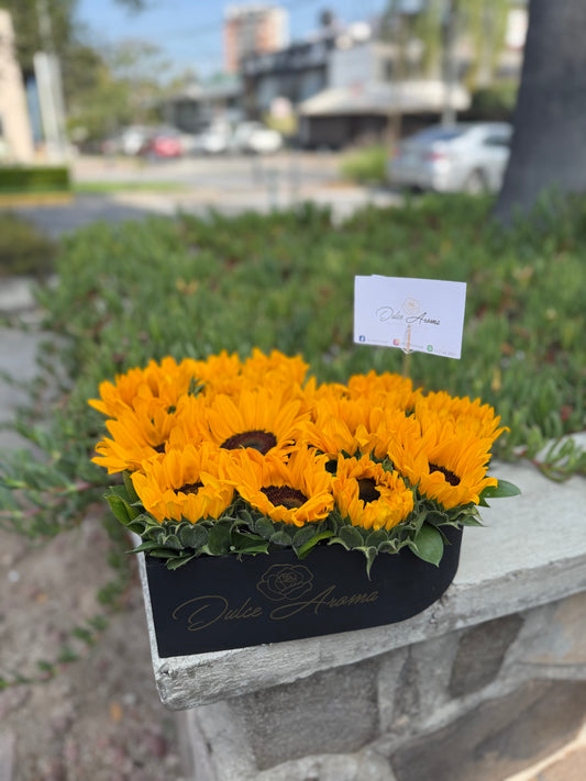 Corazón Girasoles Chico