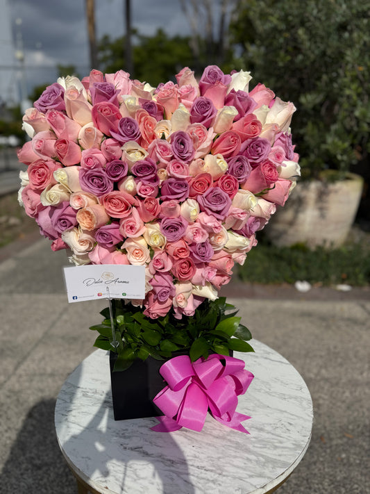 Corazón 150 Rosas