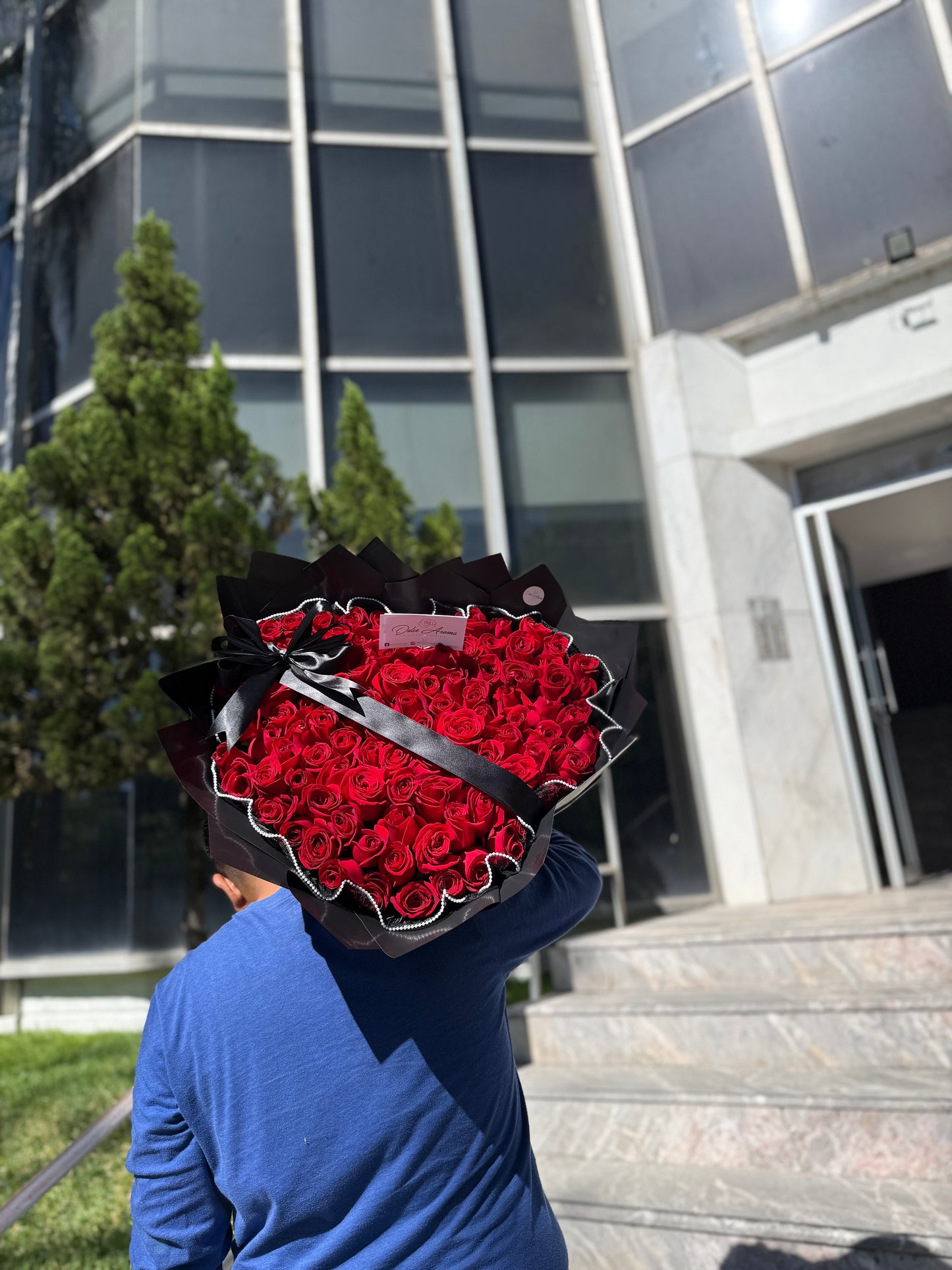 Ramo 100 rosas corazón