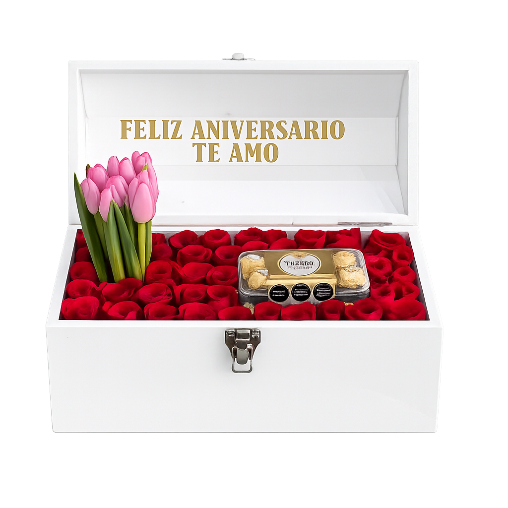 Cofre Tulips Rosa Mediano