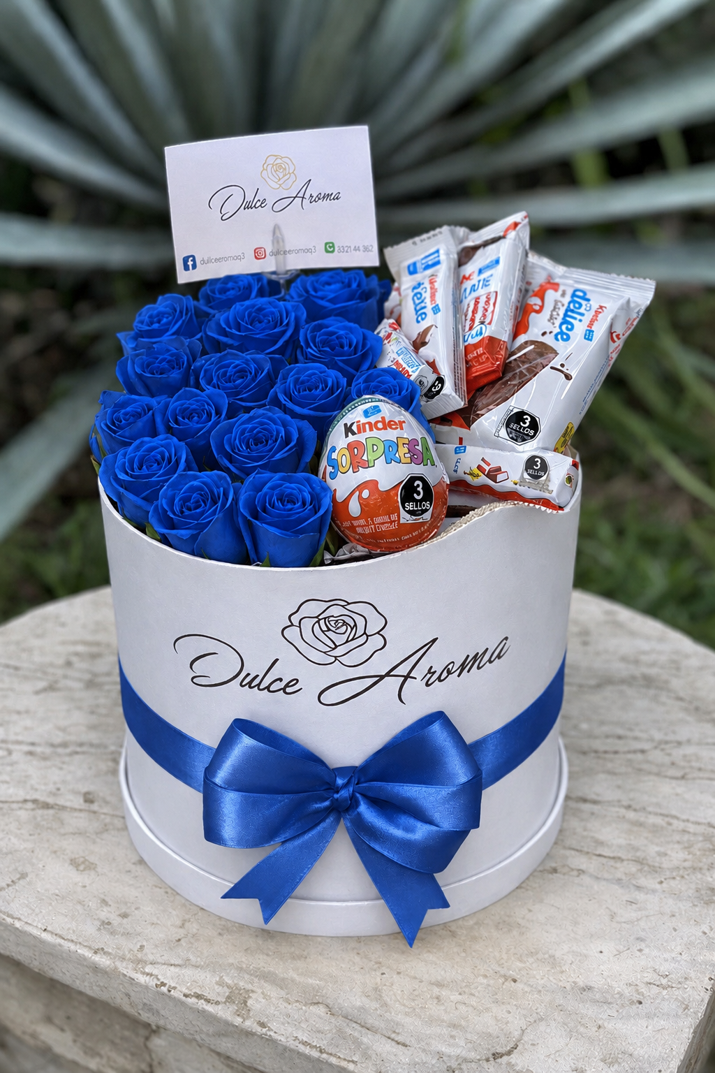 Cilindro rosas y dulces chico