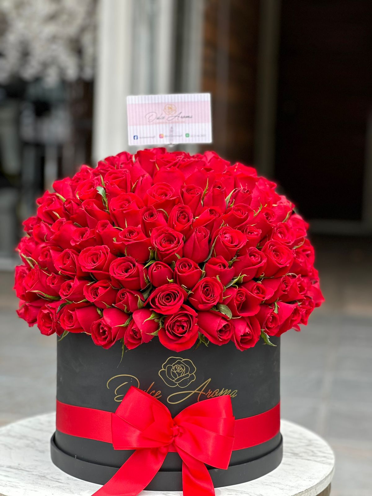 Caja Circular Esfera 200 Rosas