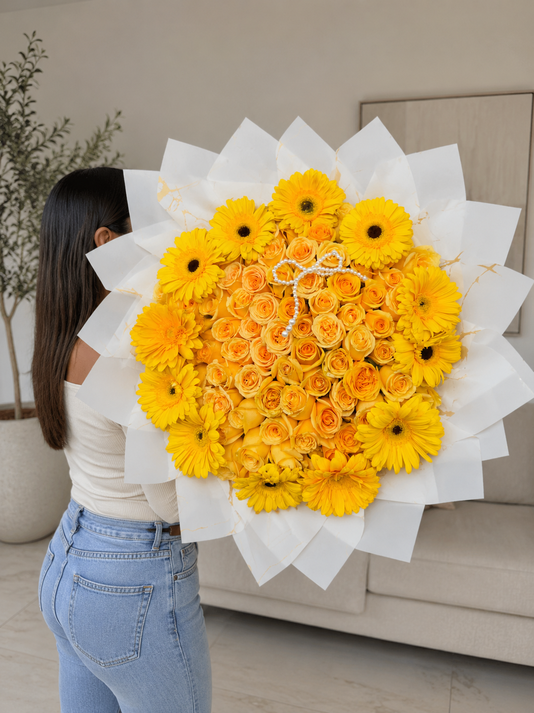 Ramo Rosas (100) y Gerberas (12)