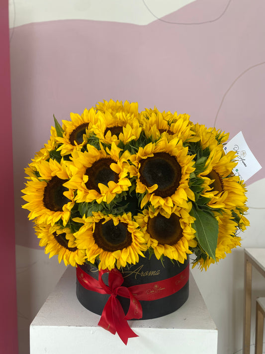 Caja Circular Girasoles