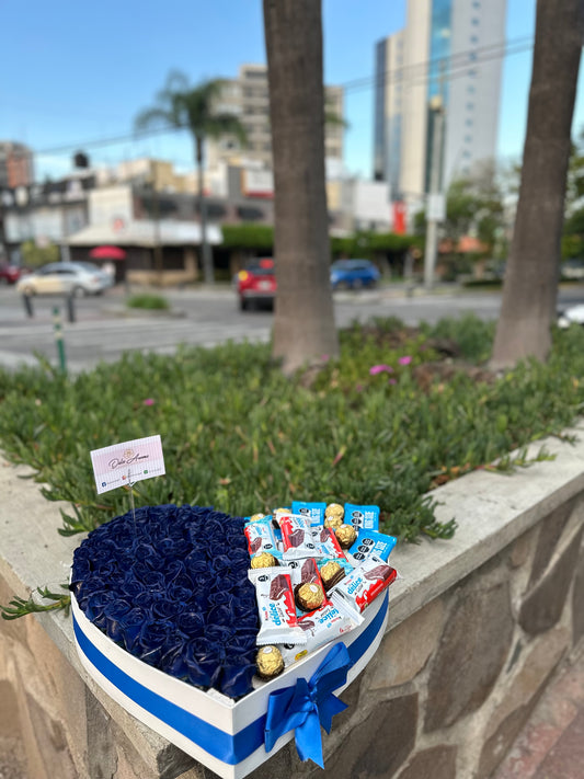 Corazón Dulcinea Azul Grande