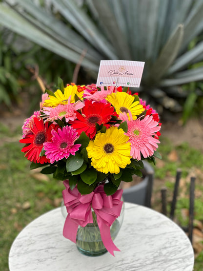 Florero gerberas