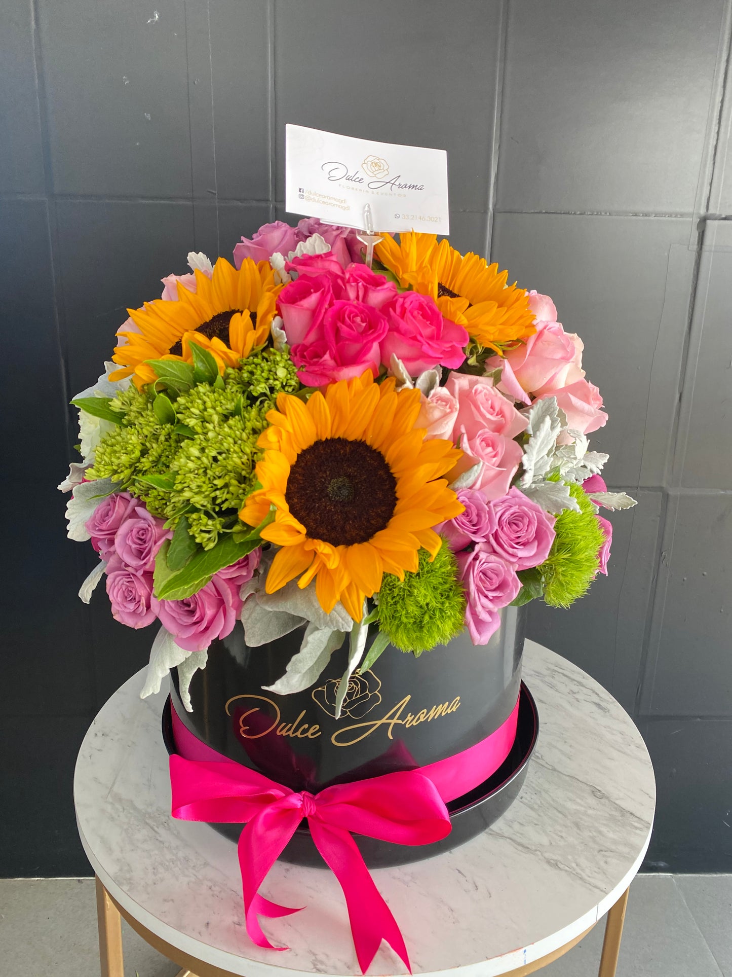 Caja Circular Girasol Colorido