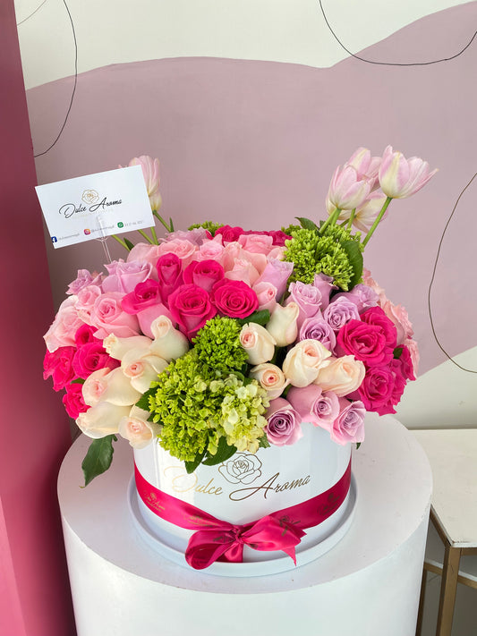 Esfera rosas y tulipanes