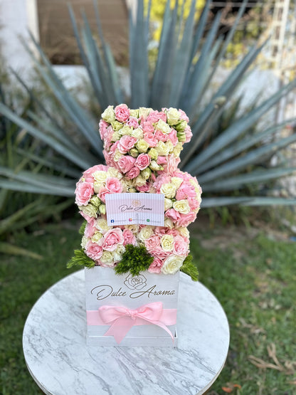 Oso mini rosas