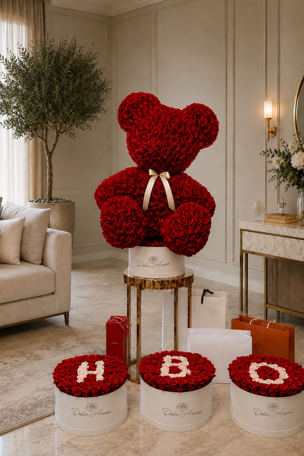 Paquete Oso 800 Rosas HBD