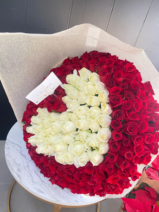 Ramo corazón 150 rosas