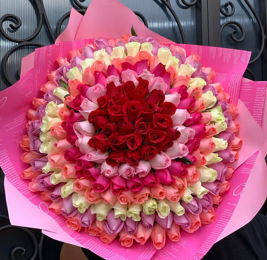 Ramo 150 Rosas Arcoíris