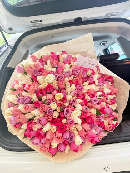 Paquete Ramo 300 rosas y globo