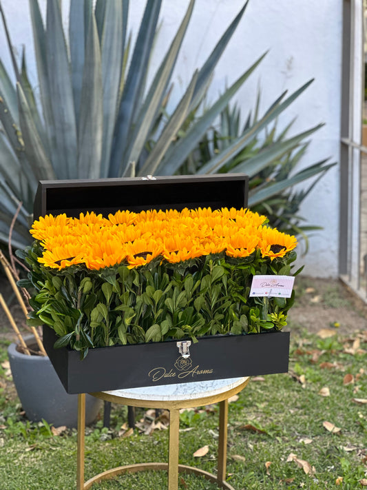Cofre grande girasoles