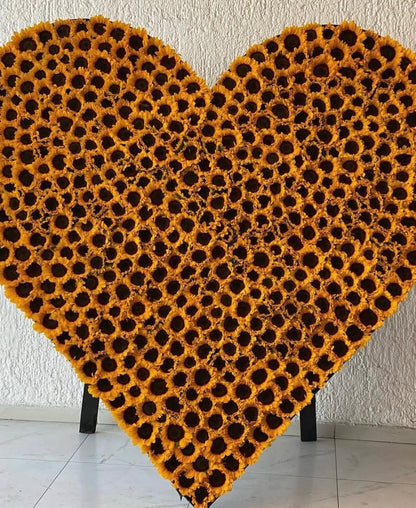 Corazón Girasoles "FLORES AMARILLAS"