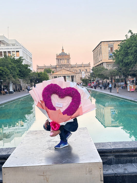 Ramo Corazón De Gypso