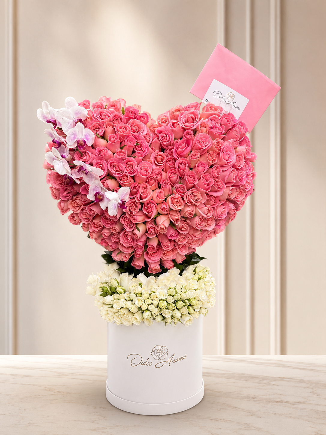 Diseño corazón rosas