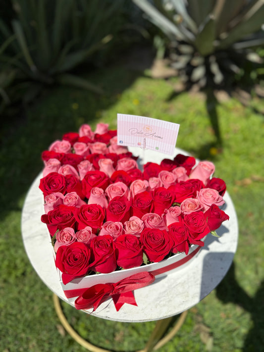 Corazón pave de rosas chico