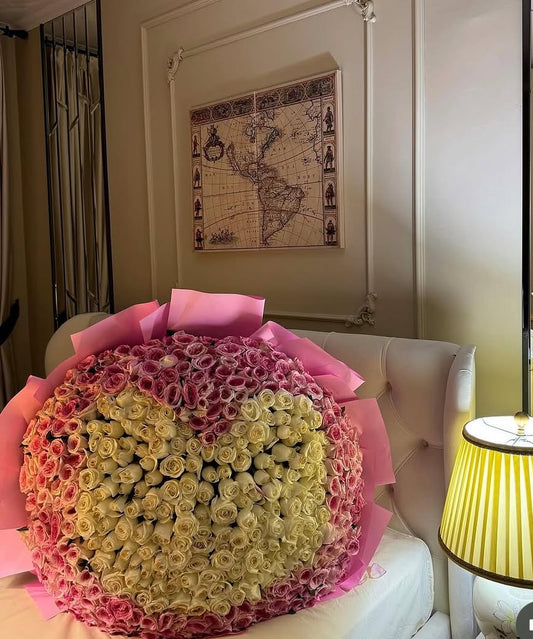 Ramo corazón 500 rosas