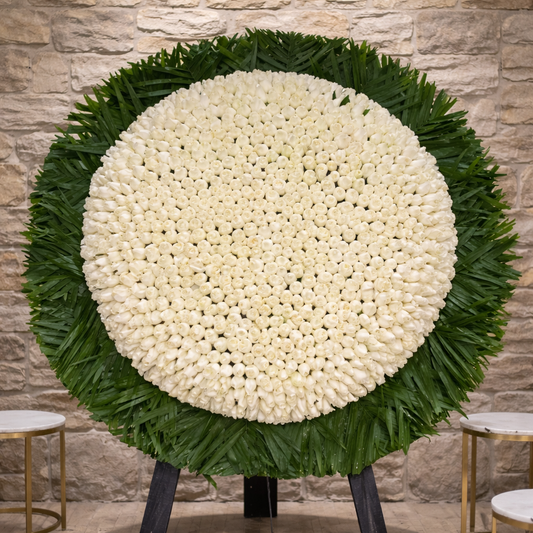 Corona Fúnebre Blanca