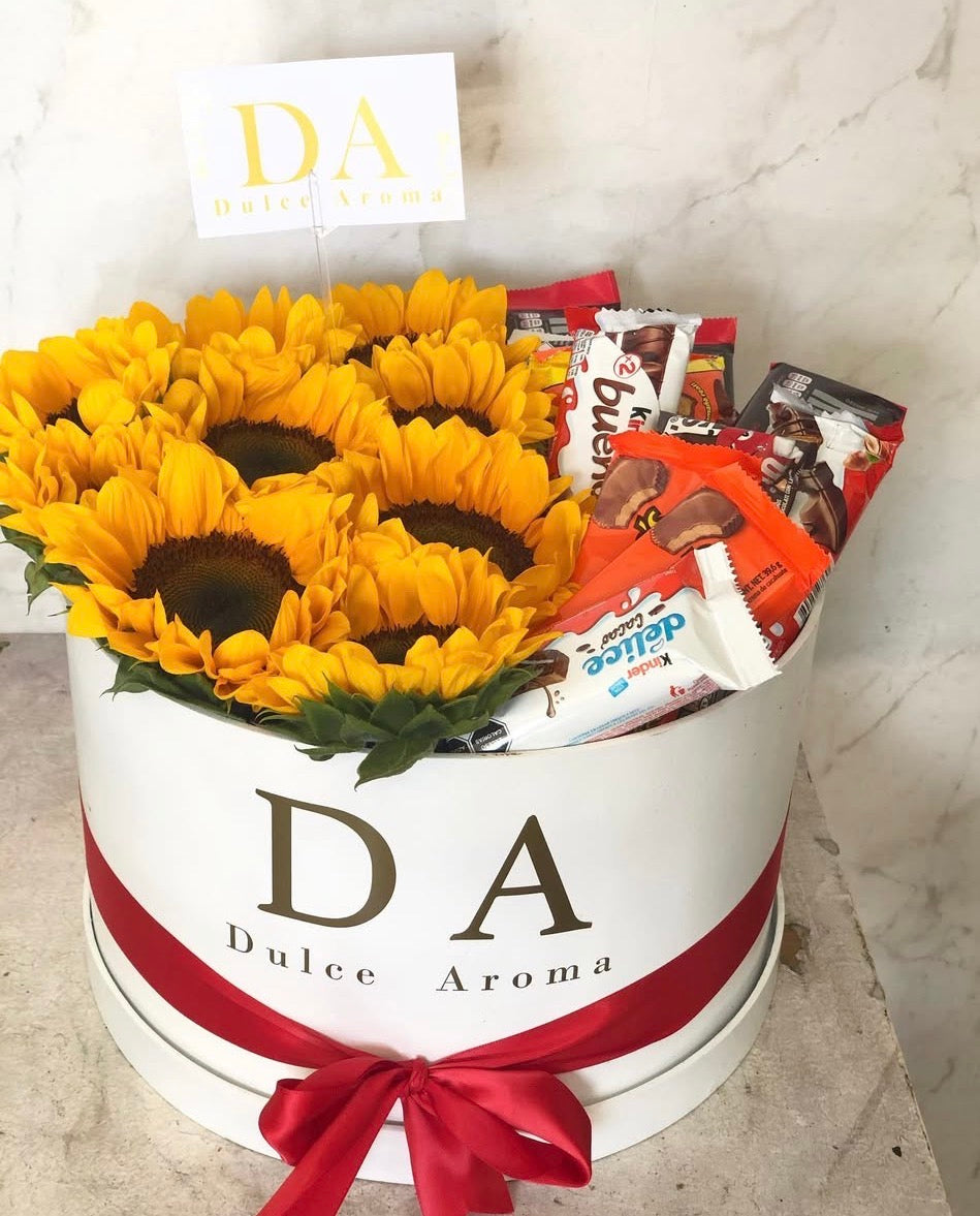 Caja Circular Girasol Dulce