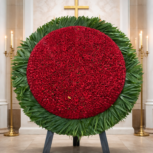 Corona Fúnebre Roja