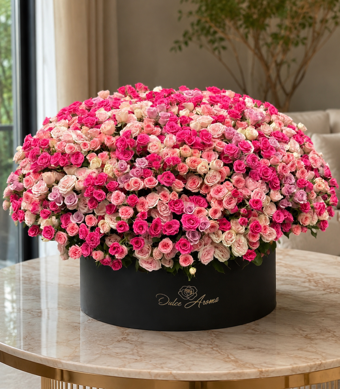 Cilindro Esfera Mini Rosas