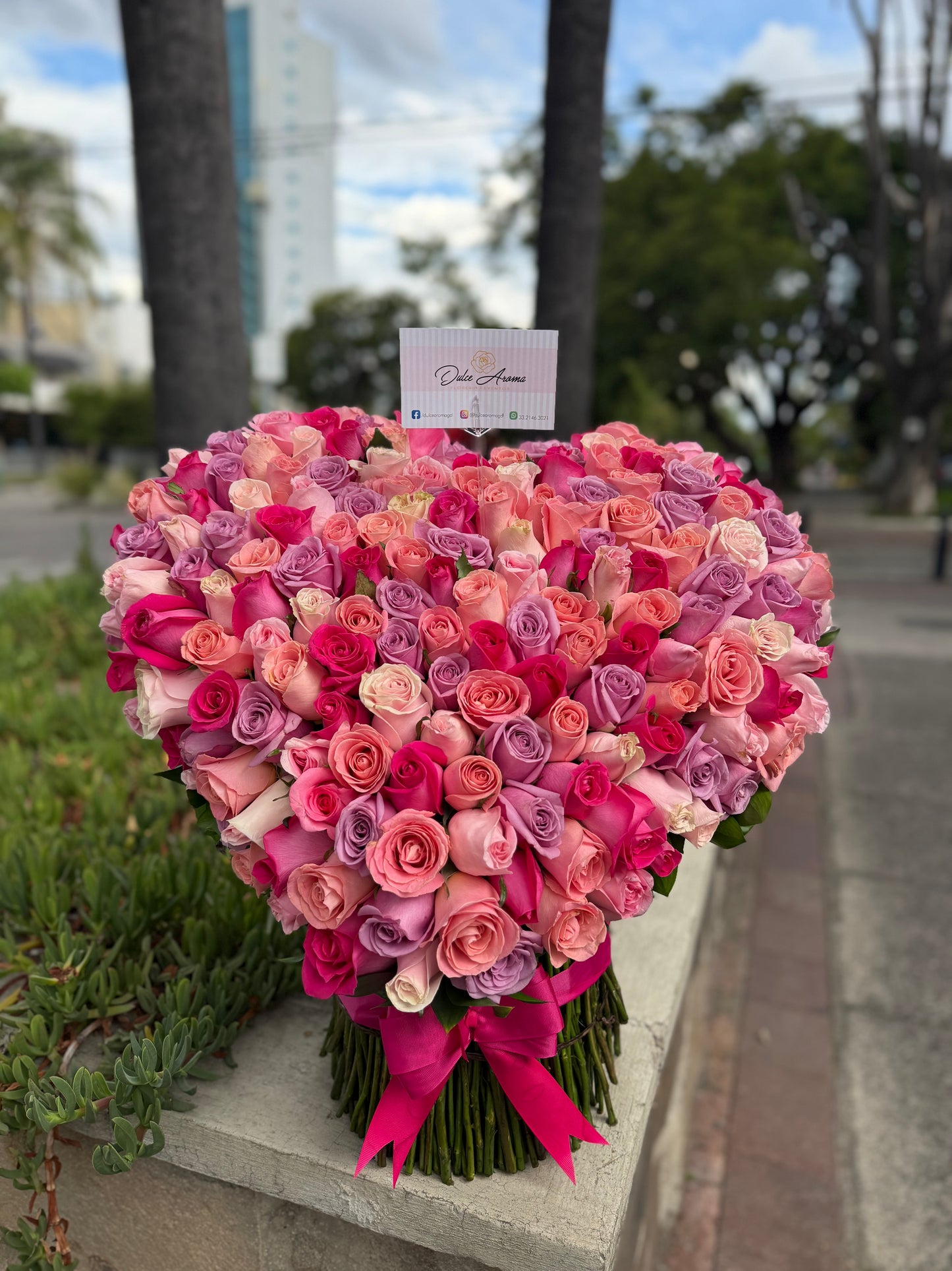 Ramo en forma de corazón