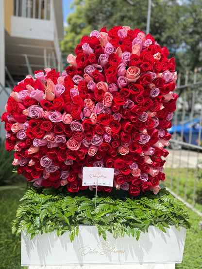 Corazón 400 rosas
