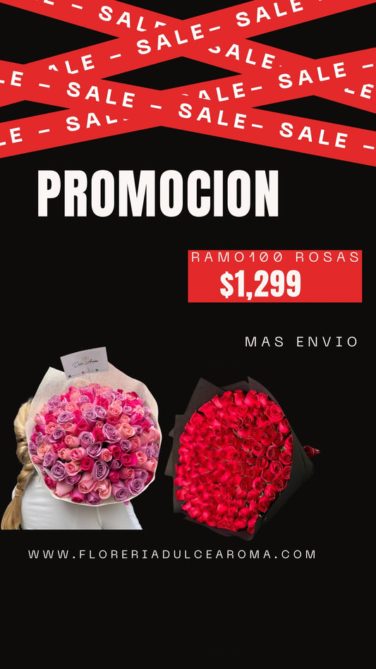Promoción 100 Rosas Rojas