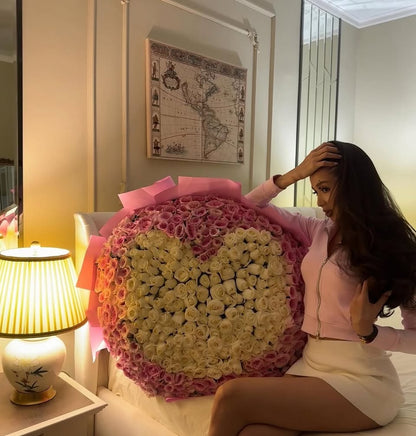 Ramo corazón 500 rosas