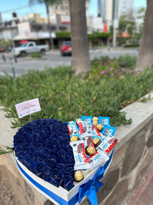 Corazón Dulcinea Azul Grande