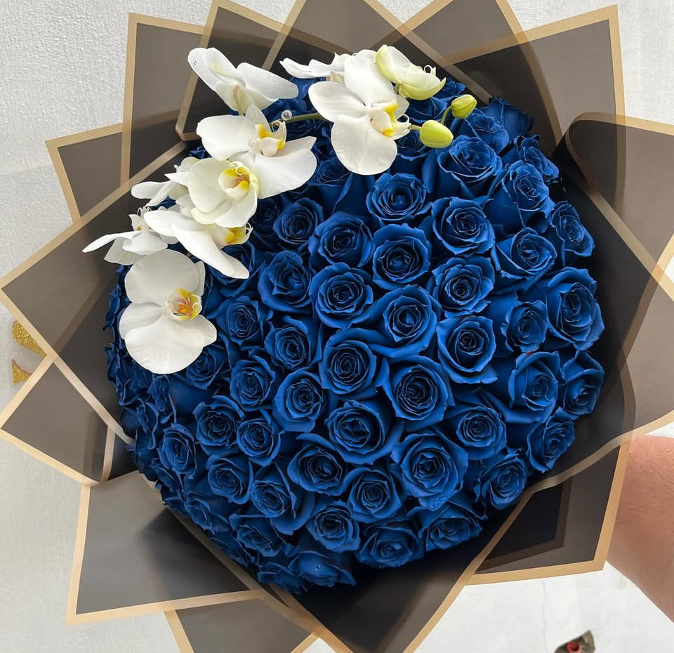 Ramo 100 rosas y orquídeas