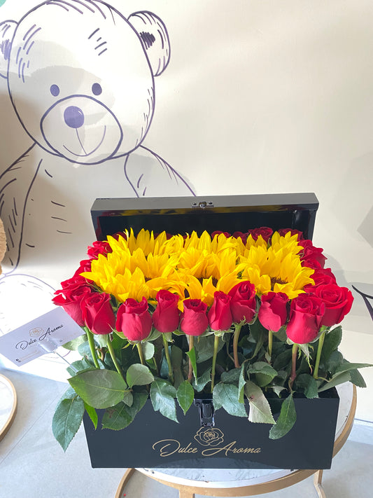 Cofre Girasoles y Rosas