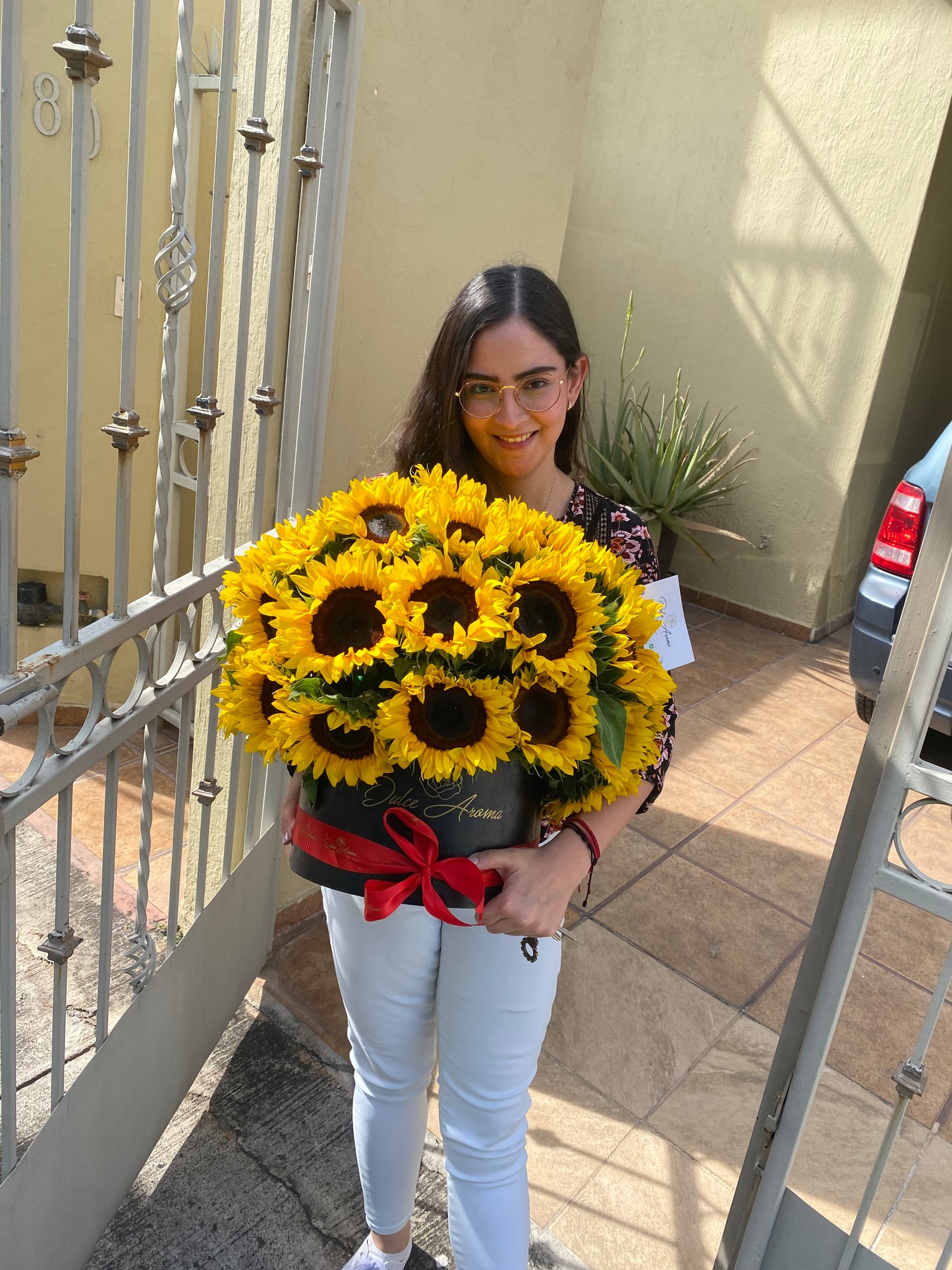 Caja Circular Girasoles