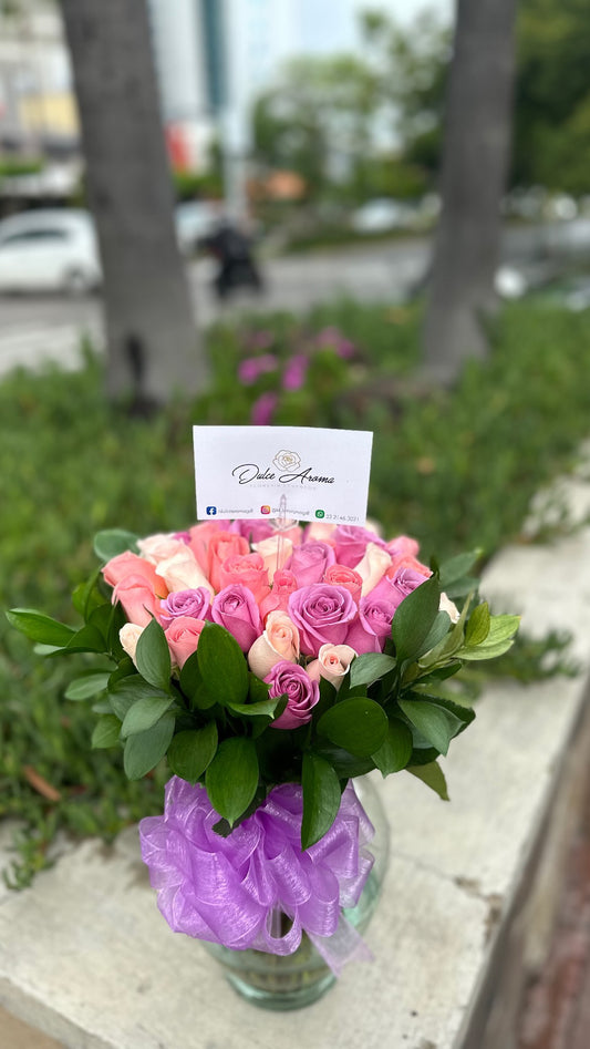 Florero 24 rosas