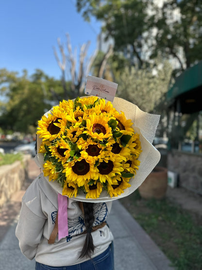 Ramo Girasoles (20) "FLORES AMARILLAS"