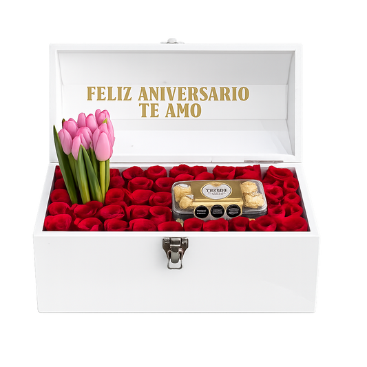 Cofre Tulips Rosa Mediano
