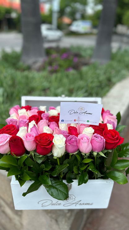 Cofre rosas rosas Pave chico