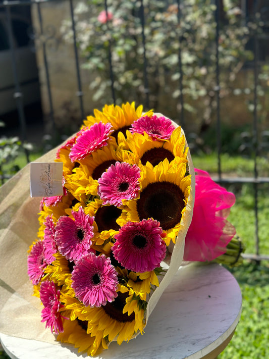 Ramo girasoles y gerberas
