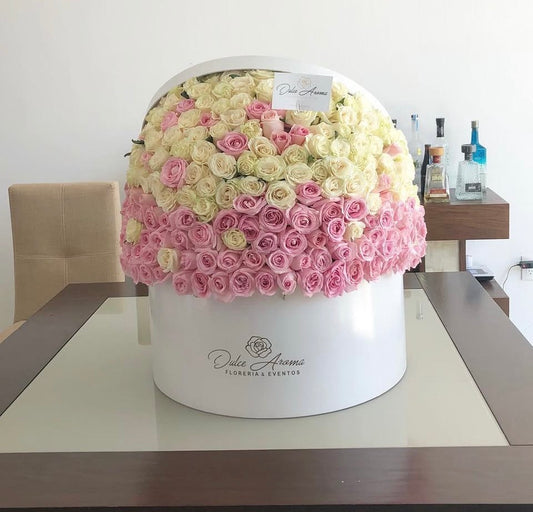 Media Esfera Pink & White 400 Rosas