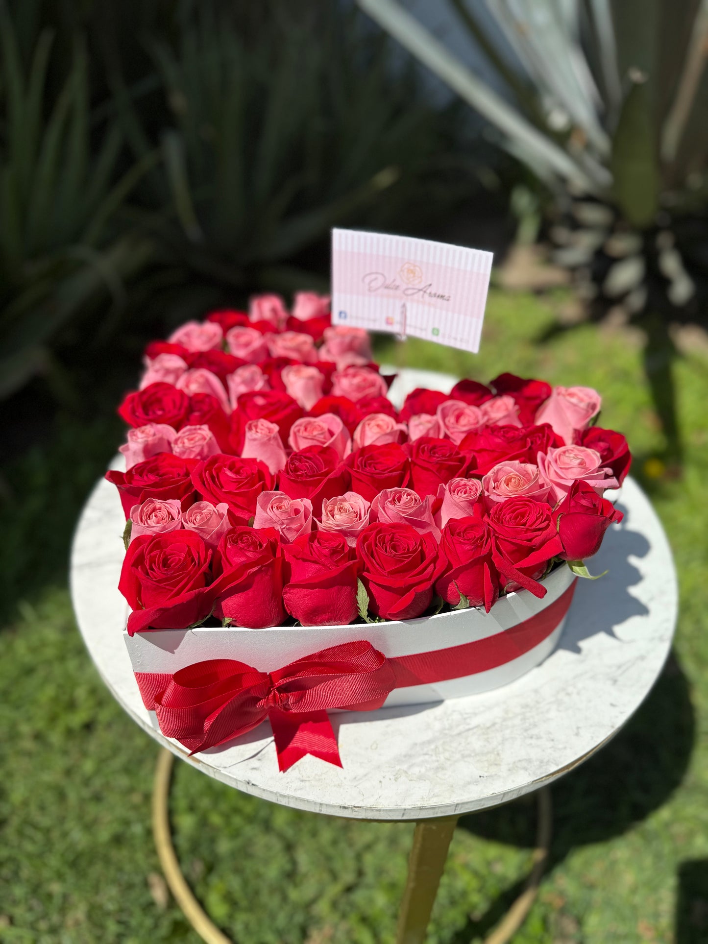 Corazón pave de rosas chico