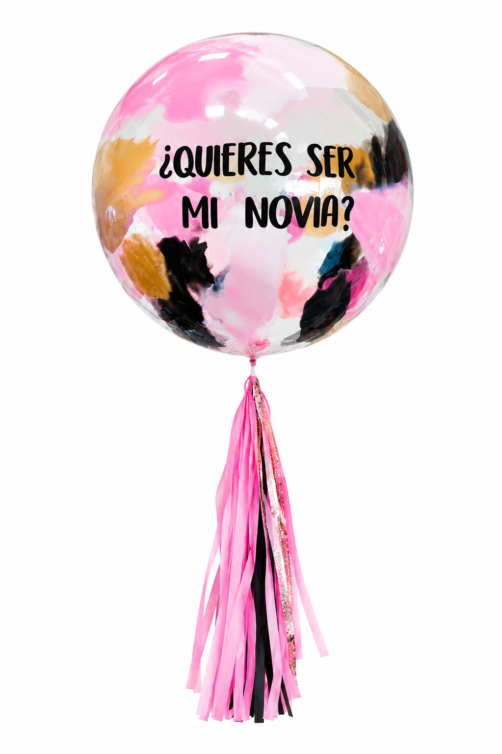 Globo Rosa Burbuja Mediana