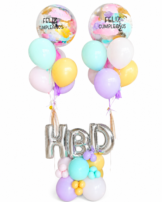 Arreglo Globos HBD