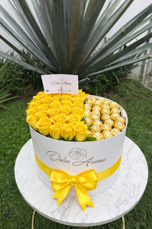 Caja Circular Ferreros Y Rosas